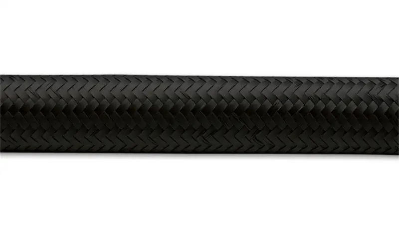 Vibrant -4 An Black Nylon-Braided Flexible Hose – 2-Foot Roll 1