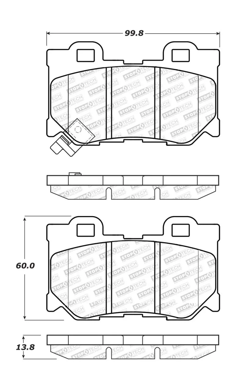 Stoptech Street Select Brake Pads - Rear 1