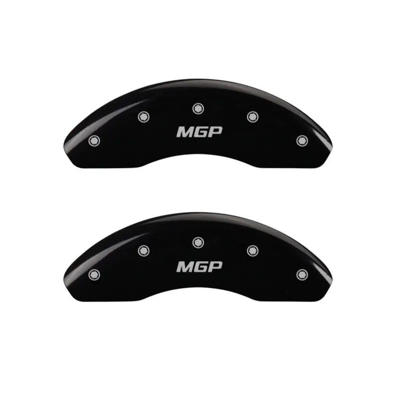 Mgp Engraved Front & Rear Caliper Covers – Matte Black Finish With Silver Chrome Accents 1