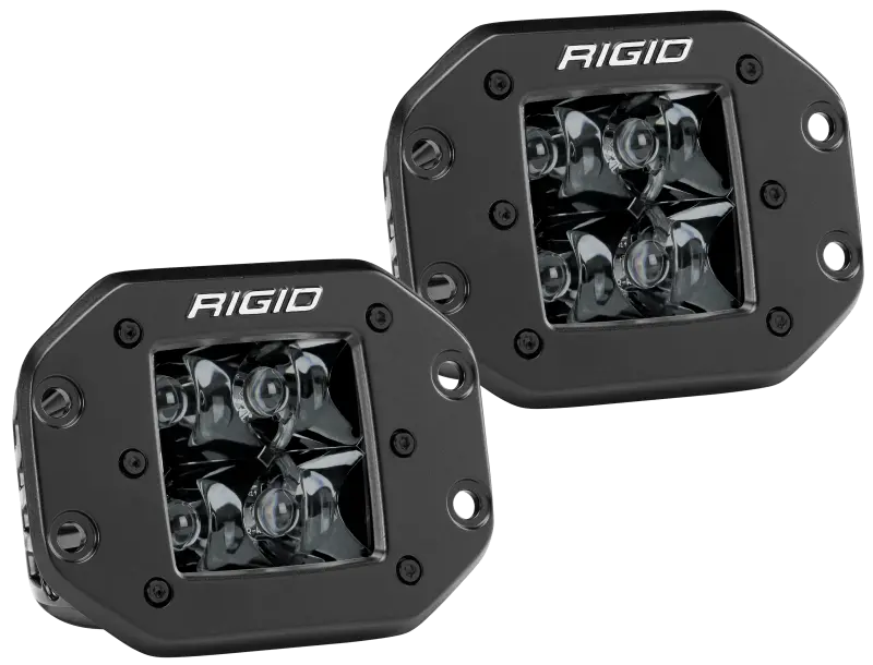 Rigid Industries D2 Midnight Edition Flush-Mount Led Spot Lights 1