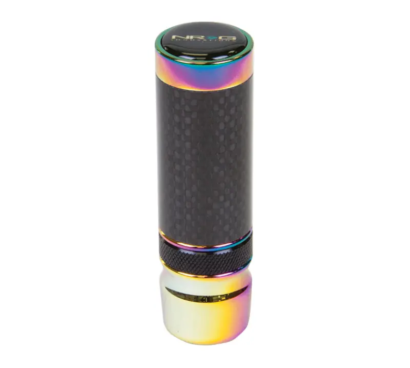 Nrg Slimboy Adjustable Shift Knob – M10X1.25 Thread, Carbon Fiber & Neochrome Finish For Nissan, Mazda, Toyota 1