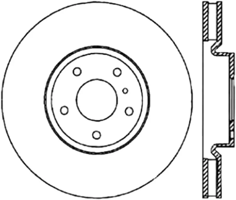 Stoptech Slotted And Drilled Sport Brake Rotors – Premium Performance Replacement Set 2