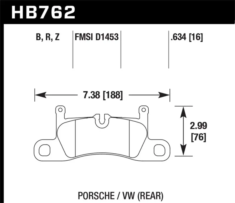 Hawk Performance Ceramic Rear Brake Pads – Compatible With 2011–2017 Porsche Cayenne And 2011–2016 Vw Touareg 1