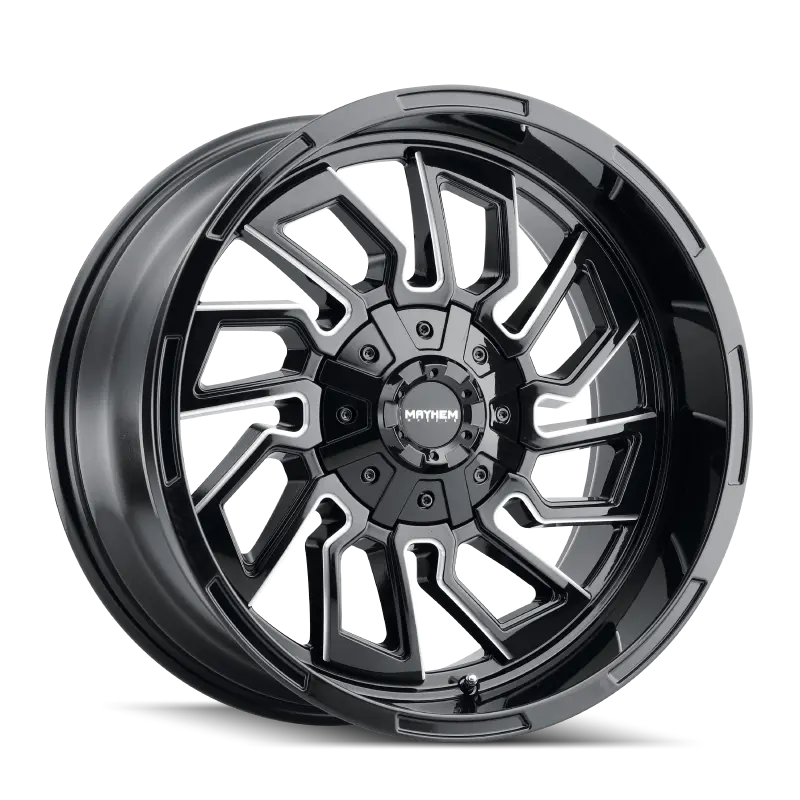 Mayhem 8111 Flywheel 20X9 / 8X165.1 Bp / 0Mm Offset / 125.2Mm Hub Black W/ Milled Spokes Wheel 1