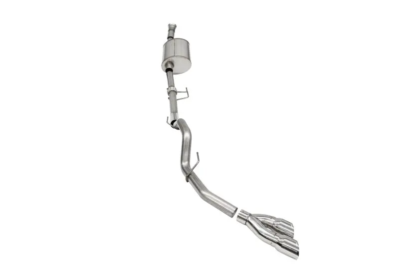 Corsa Sport Cat-Back Exhaust For 2021–2022 Ford F-150 Supercab With 6.5-Foot Bed – 3.5L V6, Polished Single-Side Exit 1