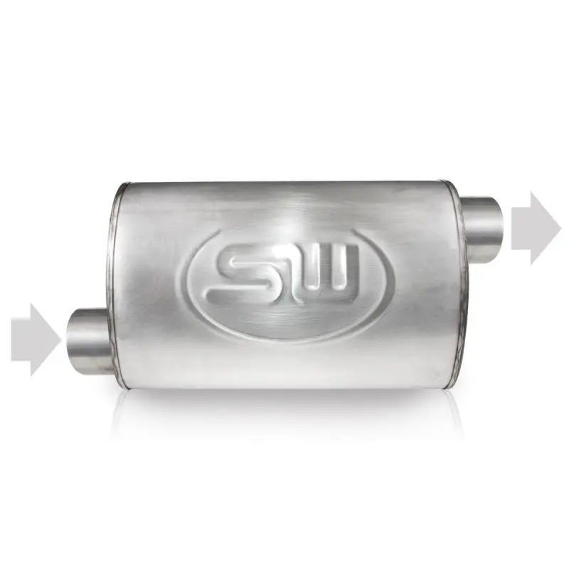 Stainless Works Offset Exhaust Flange – 2.5In Id Inlet / 2.5In Od Outlet (Opposite Sides), 4X8In Dimensions 1