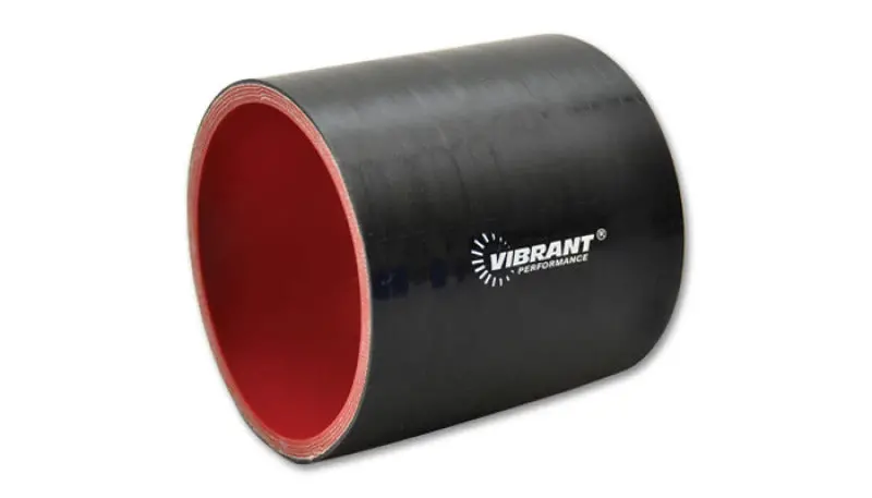 Vibrant 2-1/8In I.D. X 3In Long Gloss Black 4 Ply Aramid Reinforced Silicone Hose Coupling 1