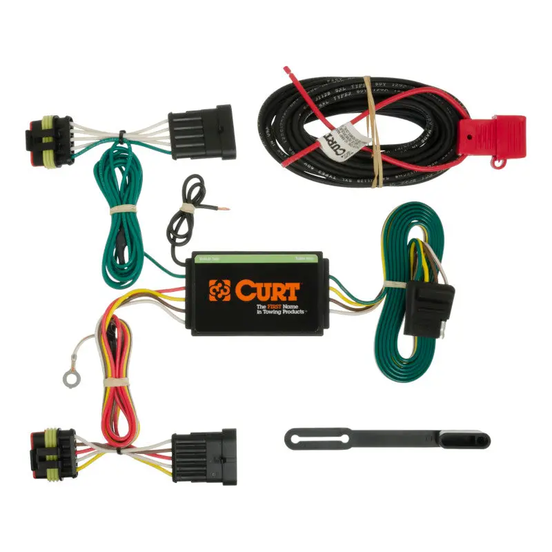 Curt 14-17 Fiat 500L Custom Wiring Harness (4-Way Flat Output) 1