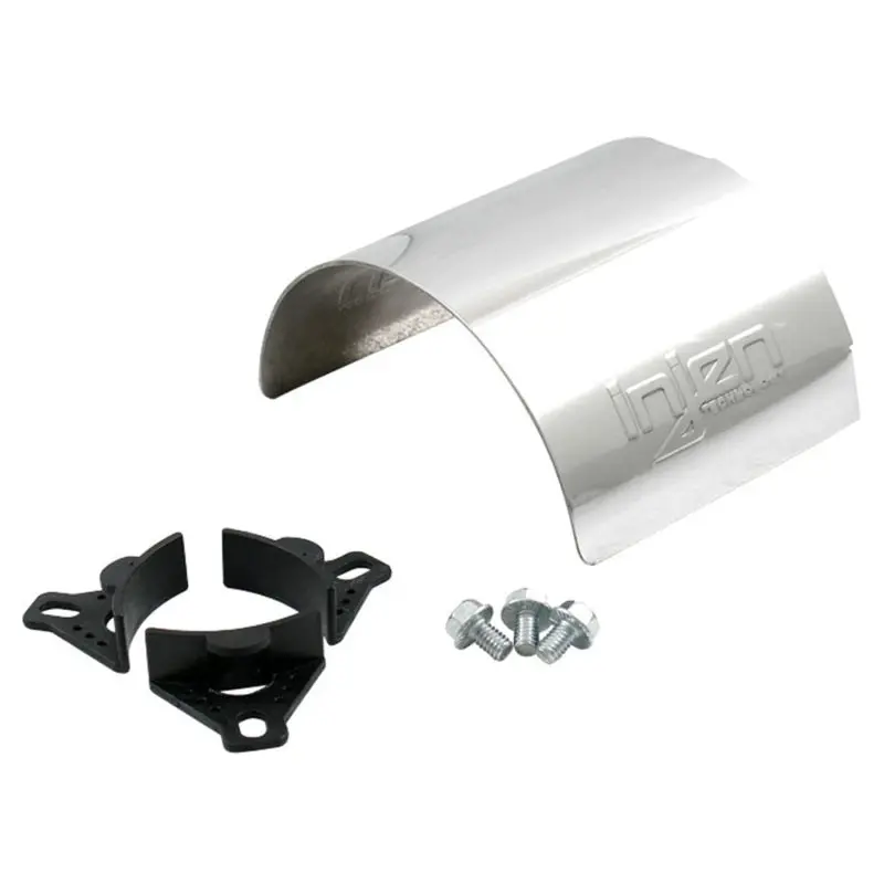 Injen Universal Aluminum Heat Shield With Air Filter – Fits 2.5”, 2.75”, Or 3.0” Intake Tubes, Polished 1