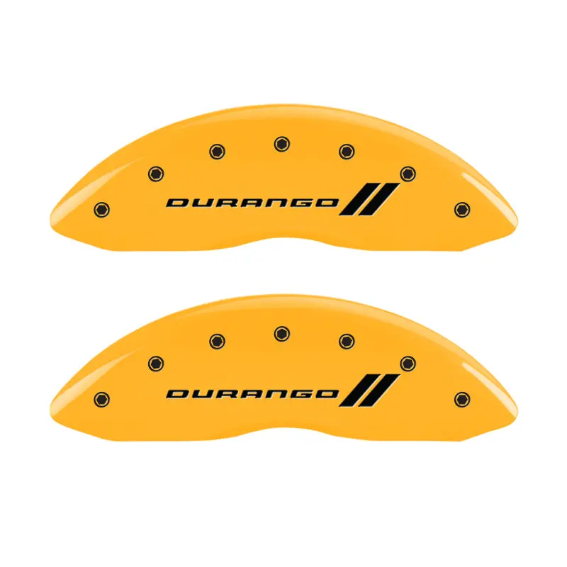 Mgp Engraved Caliper Covers – Front & Rear, Durango Yellow With Stripes, Fits 2006 Dodge Durango 1