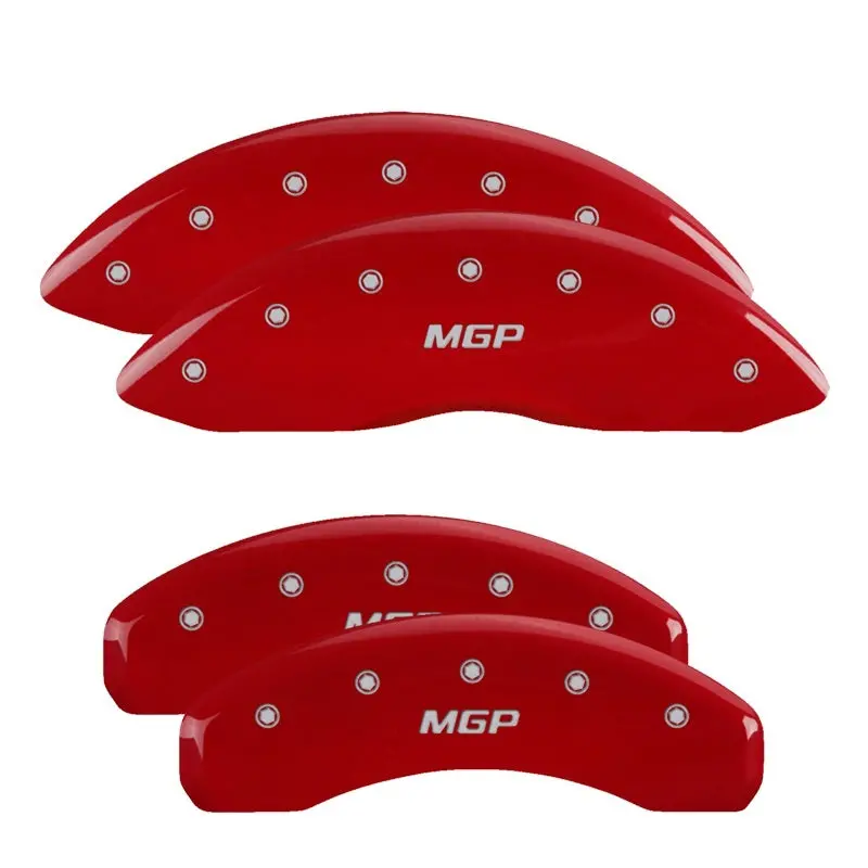 Mgp 4 Caliper Covers Engraved F & R 100 Anniversary Red Finish Silver Char 2019 Chevrolet Equinox 1