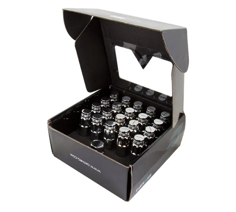 Nrg 700 Series Steel Lug Nut Set — M12×1.25, 21-Piece With Locking Nuts & Socket, Silver Finish 1