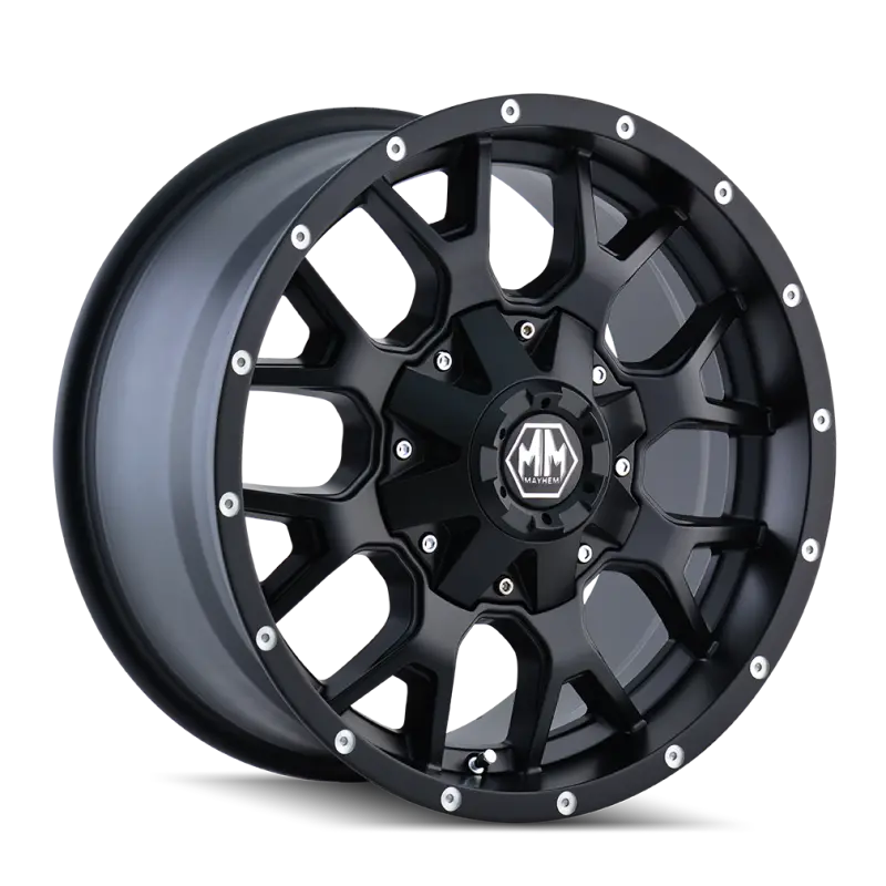 Mayhem 8015 Warrior Matte Black Alloy Wheel – 17X9, 8X165.1 Bolt Pattern, 18Mm Offset, 130.8Mm Hub Bore 1