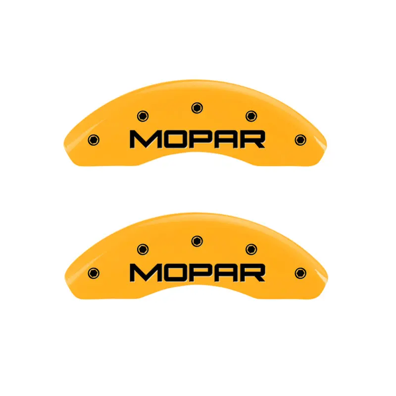 Mgp Engraved 4-Piston Caliper Covers For 2004 Chrysler Crossfire – Yellow Finish With Black Charcoal Accents 1